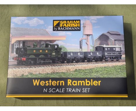 A boxed Graham Farish N gauge 'Western Rambler' Class 64XX Pannier Tank Set, appears unused