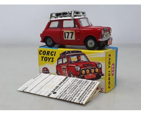 A boxed Corgi Toys No.339 1967 Monte-Carlo B.M.C. Mini-Cooper 'S' with Morris Grille and cast hubs, picture box superb with l