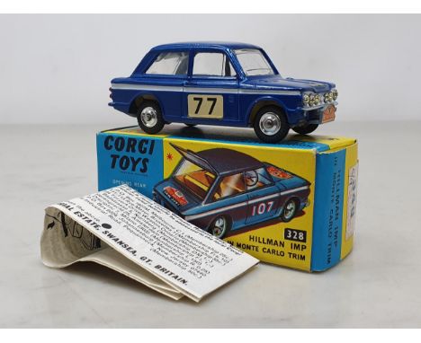 A boxed Corgi Toys No.340 Hillman Imp in 1967 Monte-Carlo Trim, M, in superb over sticker box with leaflet