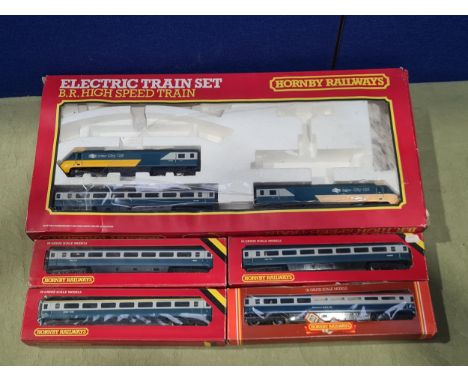 A Hornby 00 gauge Intercity 125 DMU and four boxed Hornby Intercity Coaches including two R439 2nd Class, R428 First Class an