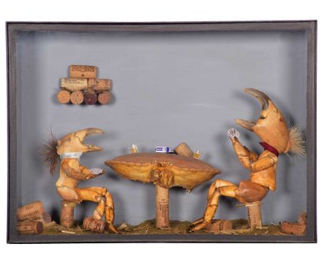Taxidermy: An Anthropomorphic Diorama of Card Playing Crabs, a fictional diorama comprising a pair of card playing crabs, con