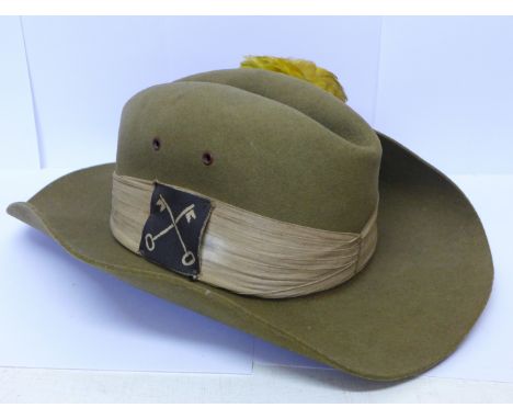 A WWI British Army 'bush' hat