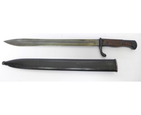 A German 1898/05 'butcher' bayonet, made in 1916, Lüneschloss, Solingen, with scabbard