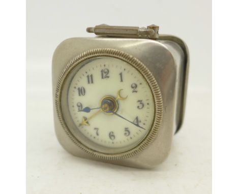 A travel alarm clock marked made in Germany
