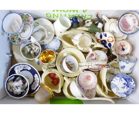 A collection of china including a Devon Ware child's tea service
