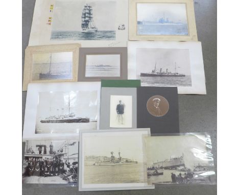 Naval and shipping photographs, 1890's, some by R. Ellis of Malta, Hill &amp; Saxby of Australia and Ah Fong of Shanghai
