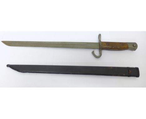 A bayonet with scabbard