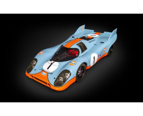 HK118 Porsche 917 Signed by Driver Derek BellSigned Derek Bell Pocher Porsche 917K – Gulf Edition 1:8 Scale Model &amp; luxur