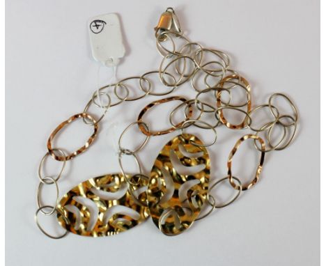 Sterling silver and gold plated necklace