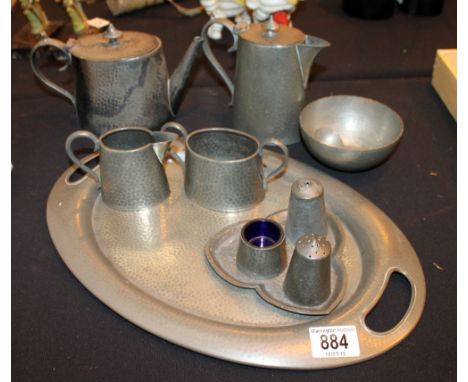 Pewter tea and coffee service