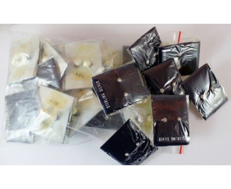 Thirty packs of sterling silver ladies earrings