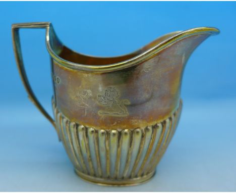 A Victorian silver cream jug, London 1890, Army & Navy Co-op Society Ltd., Frederick B. Machea, 205g