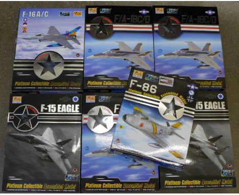 Seven Winged Ace 1:72 scale model fighter planes, boxed