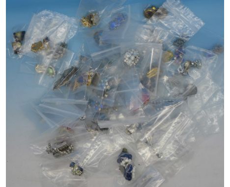 Fifty pairs of vintage clip-on earrings