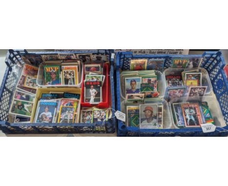 Two trays comprising original USA baseball trading cards. (2) (B.P. 21% + VAT)