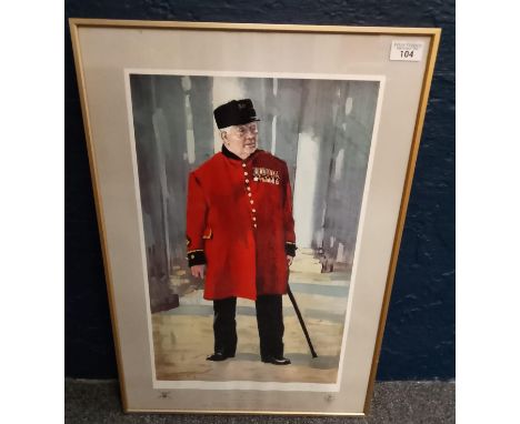 After Robert King, 'Bumble', portrait of Company Sgt Major Richard E Worrell MM, Senior Guide Royal Hospital Chelsea, limited