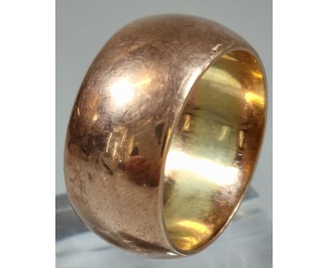 9ct rose gold wedding band. Ring size U. 16g approx. (B.P. 21% + VAT)