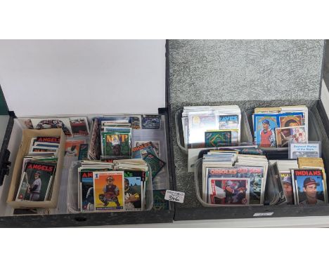 Two box files of original USA baseball trading cards. (2) (B.P. 21% + VAT)