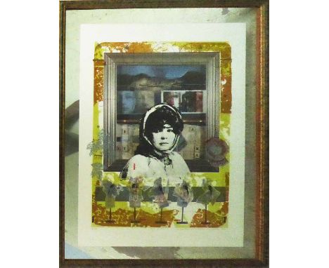 MOHAMMED EL RAWAS 'Dolls at Play', lithograph, signed, titled and numbered 7/45, 70cm x 49cm, framed and glazed.