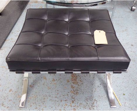 KNOLL BARCELONA STOOL, by Ludwig Mies Van Der Rohe, 37cm H. 