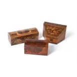 THREE VICTORIAN BOXES , SECOND HALF 19TH CENTURY