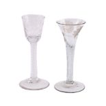AN OPAQUE-TWIST WINE GLASS OF SO-CALLED 'JACOBITE' TYPEHILL OUSTON BIRMINGHAM