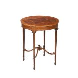 AN EDWARDIAN MAHOGANY AND INLAID OCCASIONAL TABLE, IN GEORGE III STYLE, CIRCA 1905