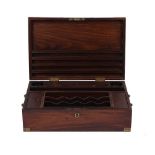 Y AN INDIAN ROSEWOOD BOX OR PEARL DIVER'S CHEST, LATE 19TH CENTURY