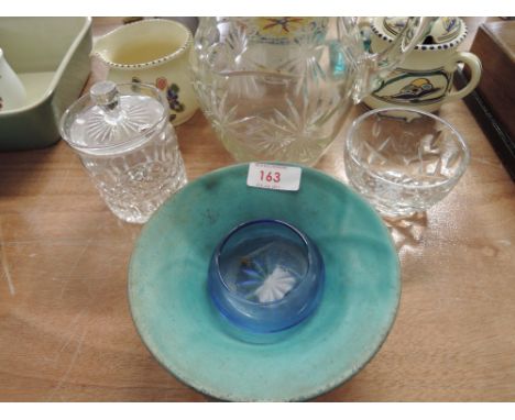 A selection of glass and ceramics including Poole and Devon