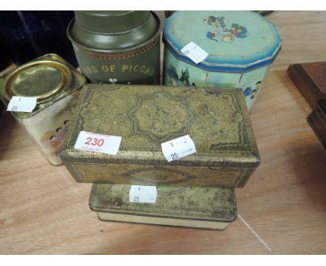 A selection of vintage tins