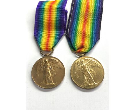 2 ww1 medals to 38193pte.j.w.allen.york &amp; lancs .r 46489 pte h.t.hasler.rif brig 