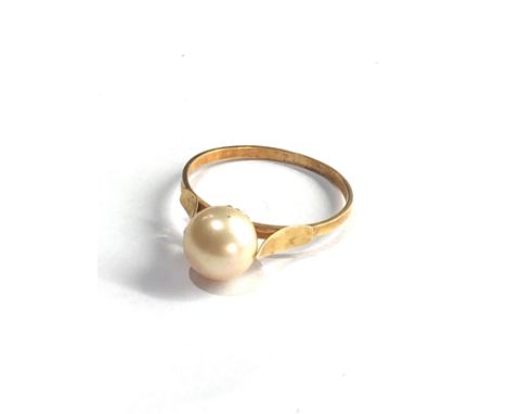 18ct gold vintage pearl cocktail ring (3.4g) 