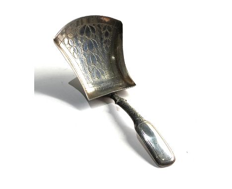 Fine georgian silver tea caddy spoon Birmingham silver hallmarks 