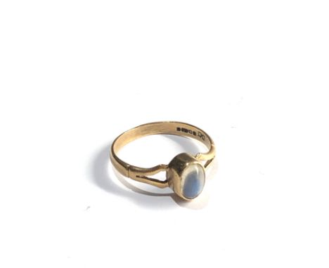 9ct gold vintage moonstone ring (1.7g) 
