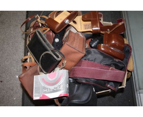 A LARGE QUANTITY OF VINTAGE EMPTY CAMERA CASES
