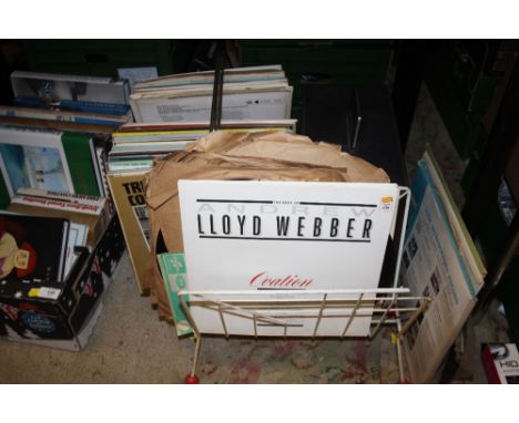 A QUANTITY OF VINTAGE LP RECORDS AND 7" SINGLES ETC. 