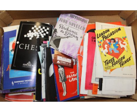 A TRAY OF VINTAGE THEATRE PROGRAMMES 