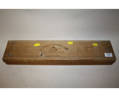 A VINTAGE WOODEN CARL INTELMANNKOM-GES CIGAR MOULD/PRESS