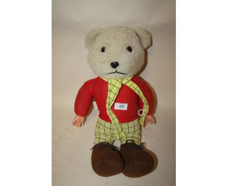 A VINTAGE RUPERT THE BEAR SOFT TOY WITH PULL STRING A/F