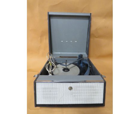 A VINTAGE MONARCH PORTABLE RECORD PLAYER