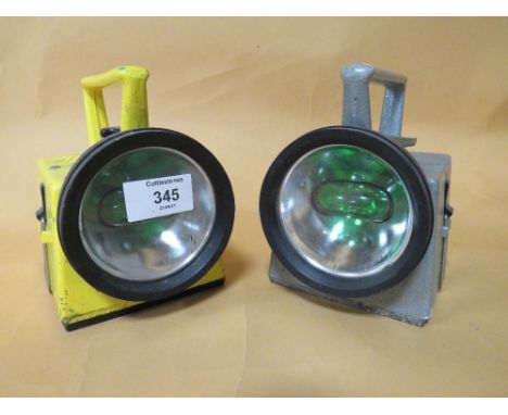 TWO VINTAGE RAILWAY HAND TORCHES 