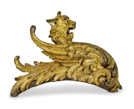 An important pair of large giltwood winged lion Bioscope front carvings for the famous Wonderland No.2 Bioscope commissioned 