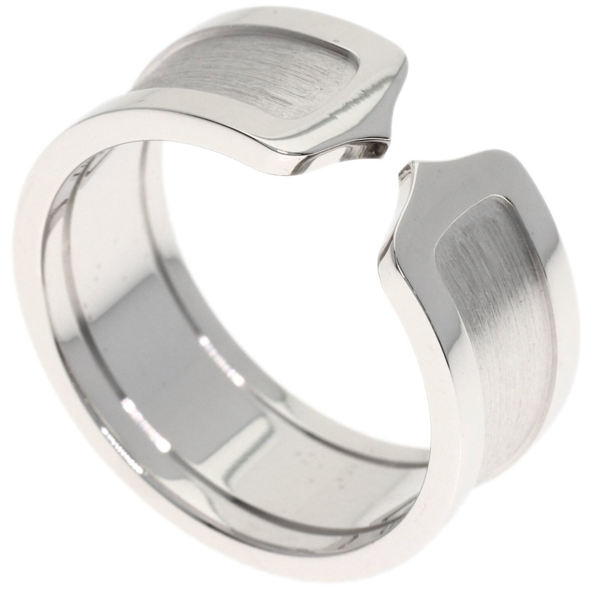 Cartier C2 Ring LM #67 Ring, 18K White Gold, Women\'s, CARTIER