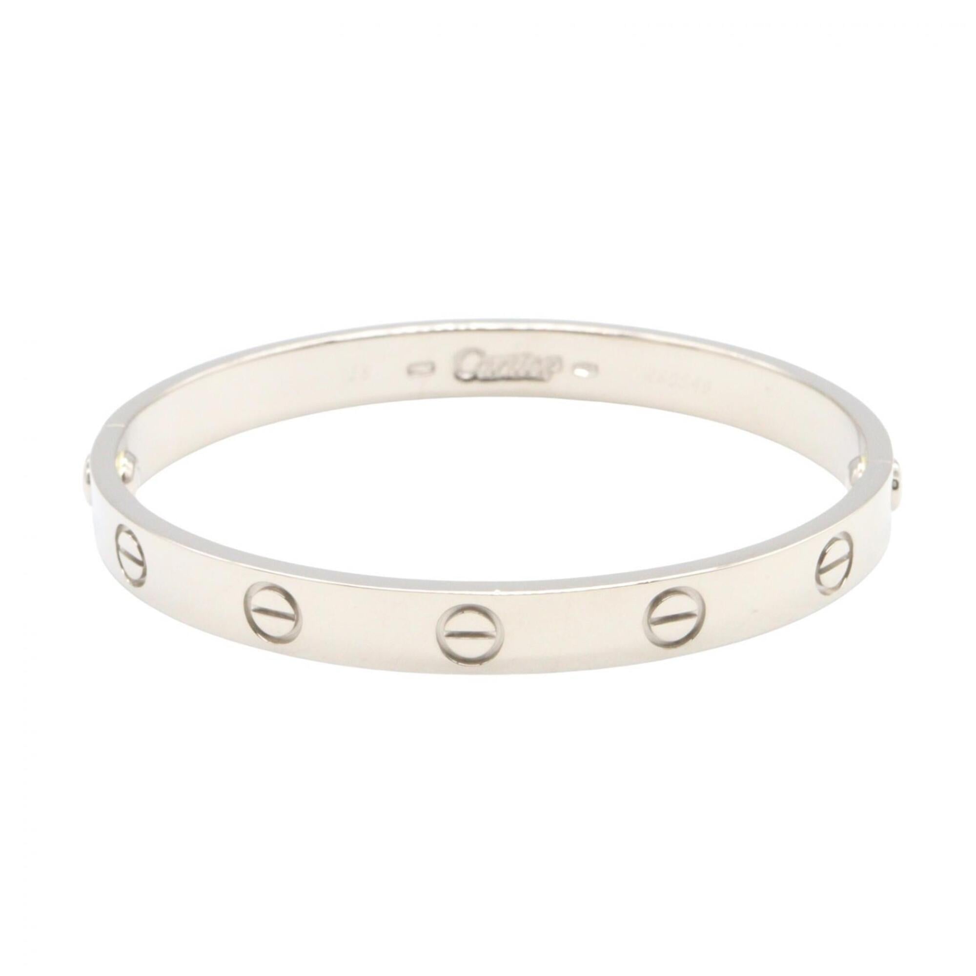Cartier Love Bracelet, 18K White Gold (WG), Women\'s, Silver Tone