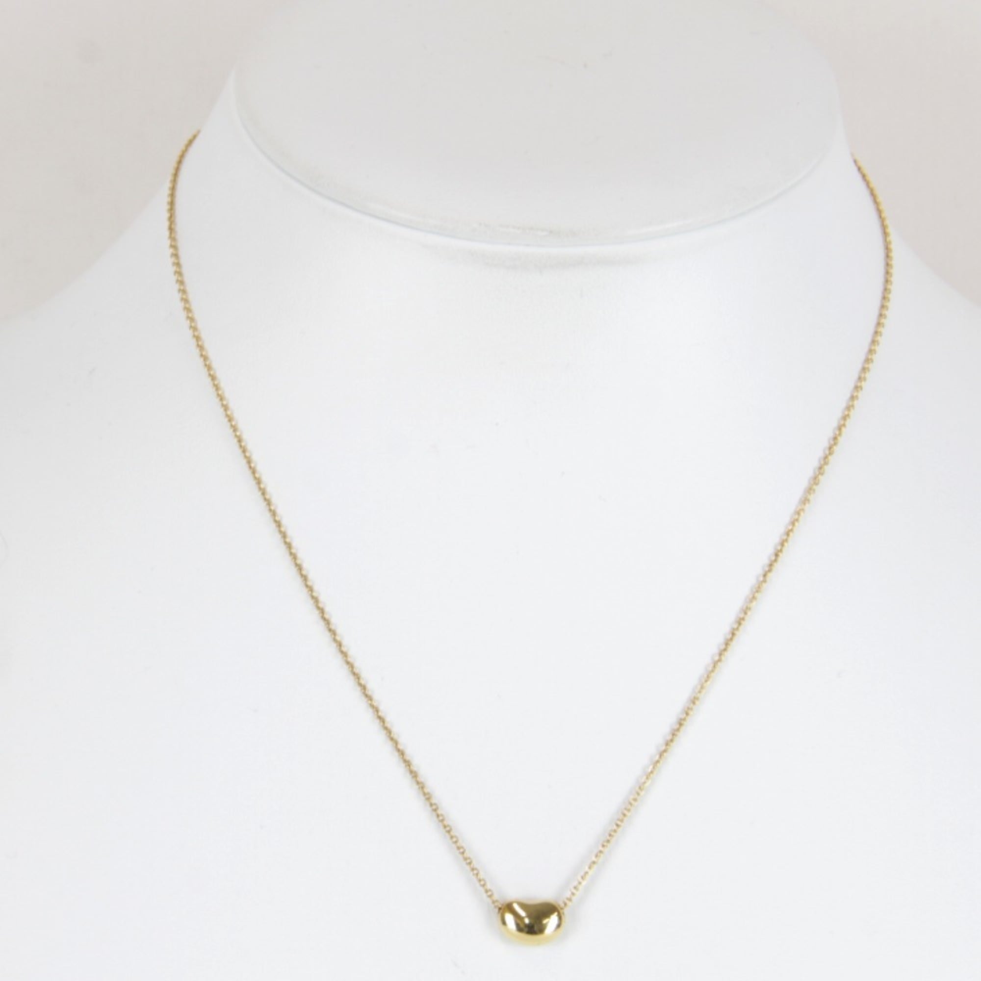 TIFFANY&Co. Au750 Elsa Peretti 18K Bean Necklace 3.6g