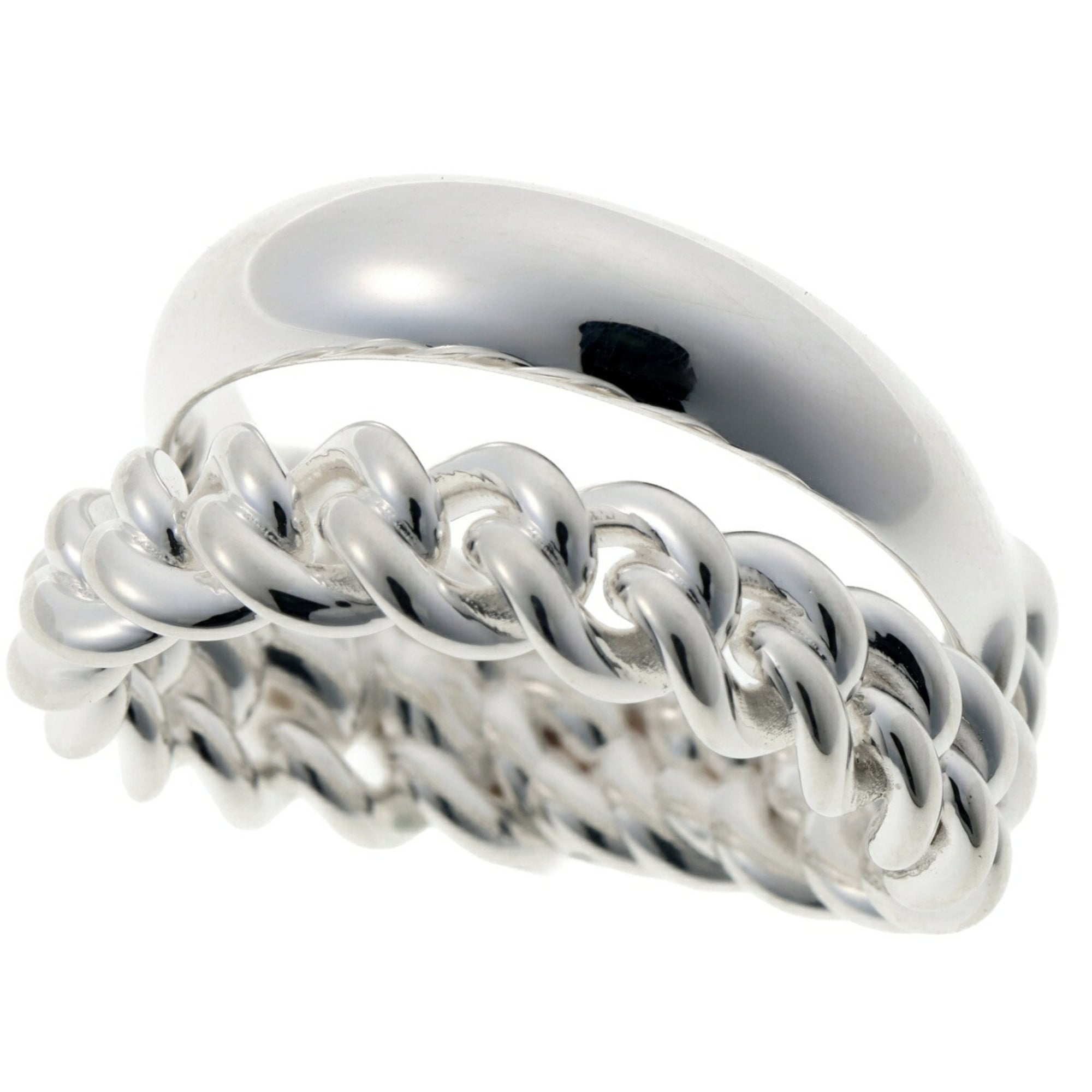 Hermes Boucles Sellier Inflexible Ring, Ag925 Silver
