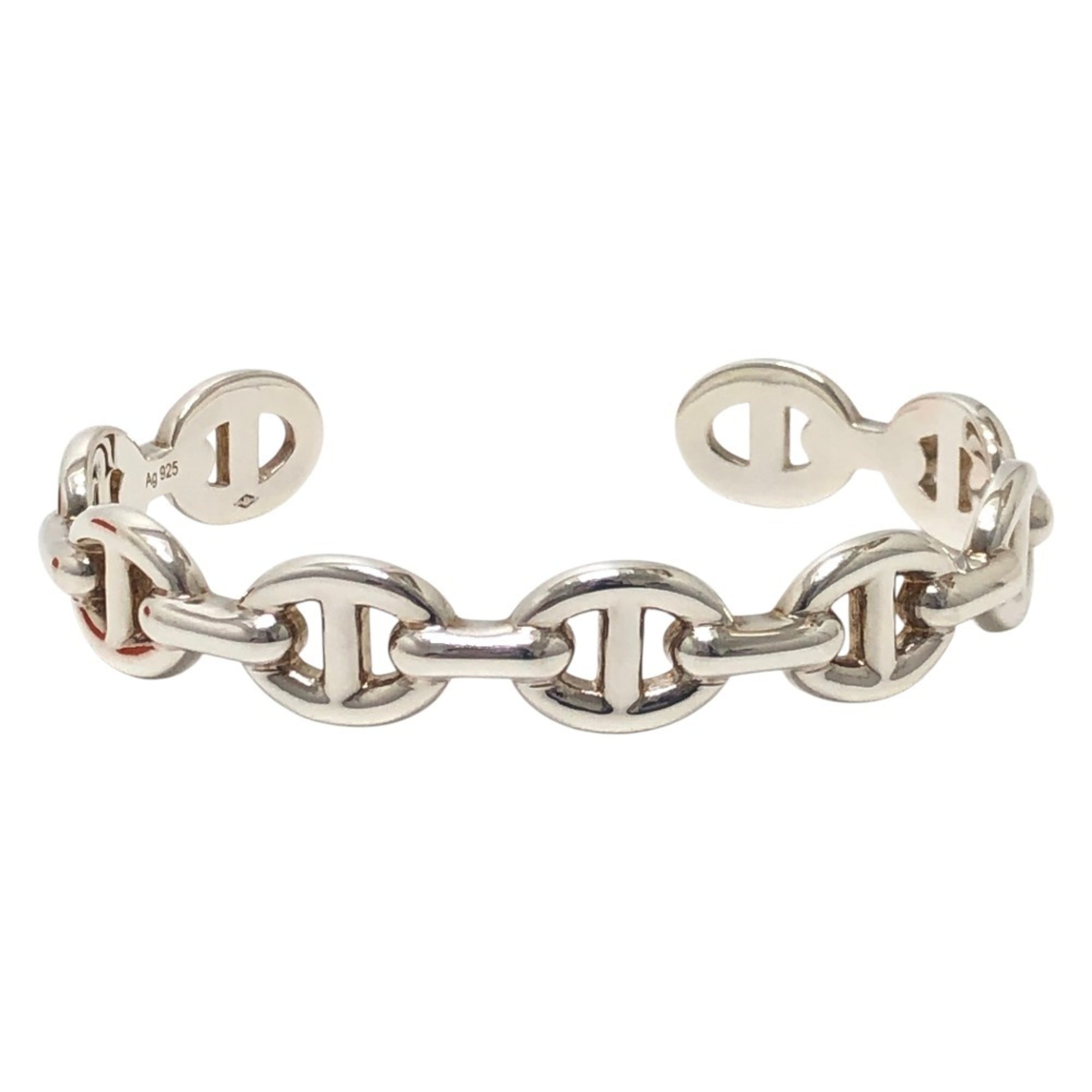 HERMES Chaine d\'Ancre EnchainŽe SH size accessory bangle SV925 women\'s silver like new