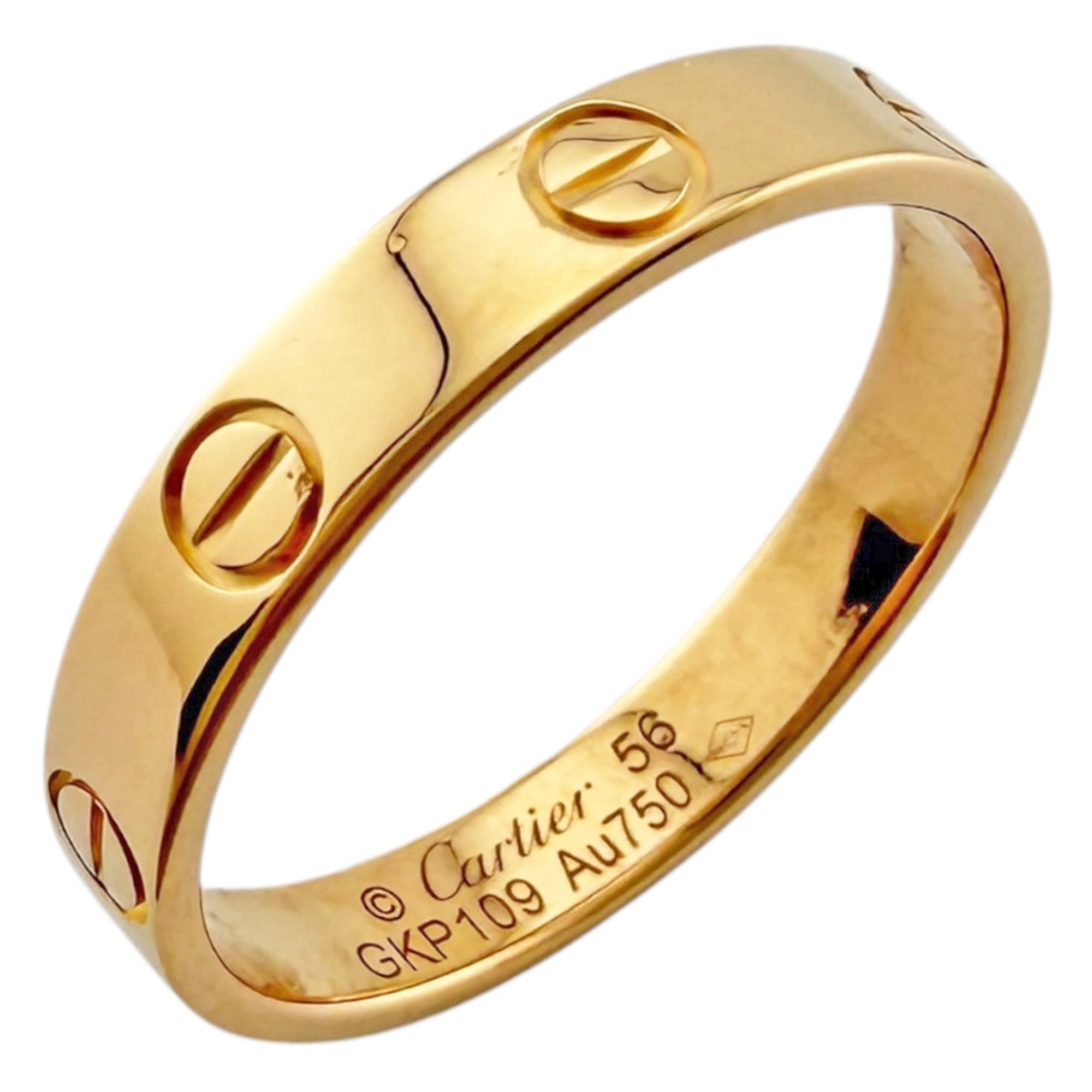 Cartier Mini Love Ring, 18K Pink Gold, Women\'s, Pre-owned.