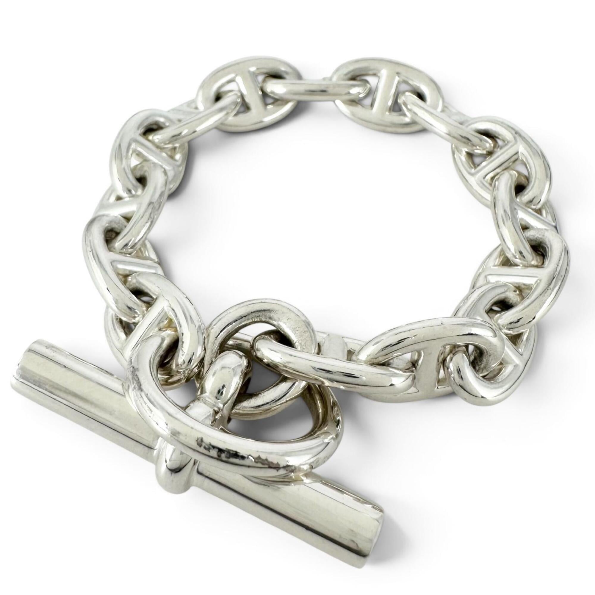HERMES Chaine d\'Ancre PM bracelet, AG925, 15 links, silver, made in France, 2025 model, weight 33.9