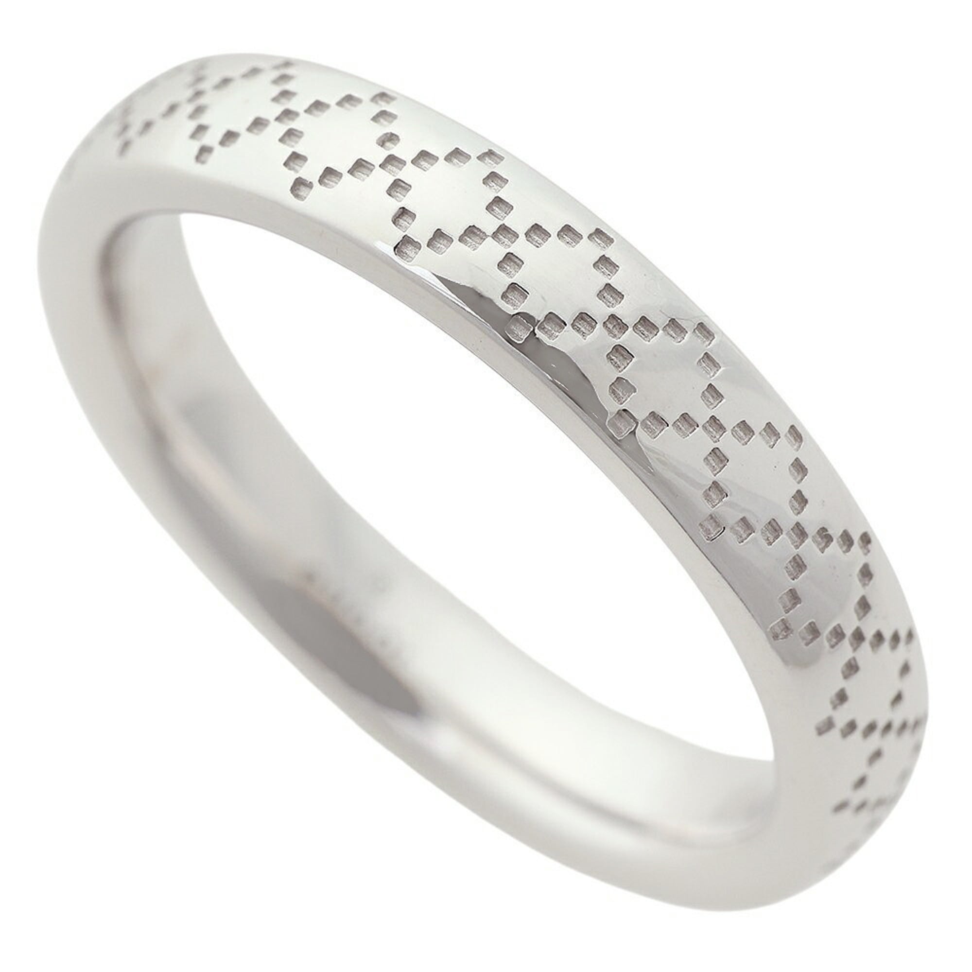 Gucci Diamantissima Ring, 18K White Gold, approximately 4.8g, Size #10 (approximately US size 10)